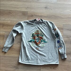Vintage Philadelphia Eagles NFL Gray Long Sleeve Shirt